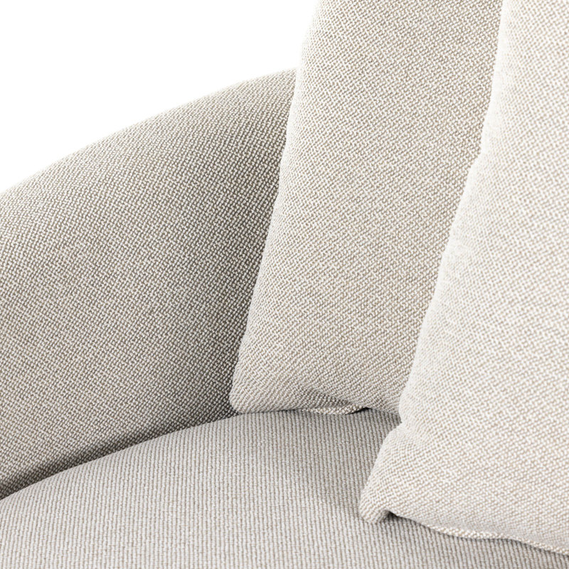 Chloe Swivel Chair, Delta Bisque Performance Weave