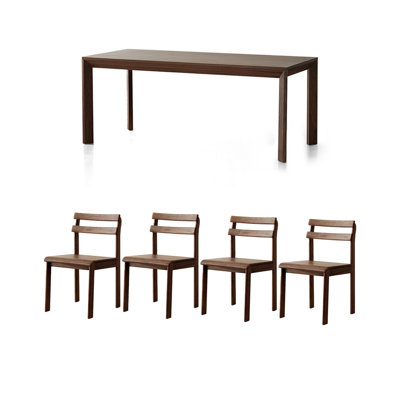 Simple and comfortable solid wood dining table set