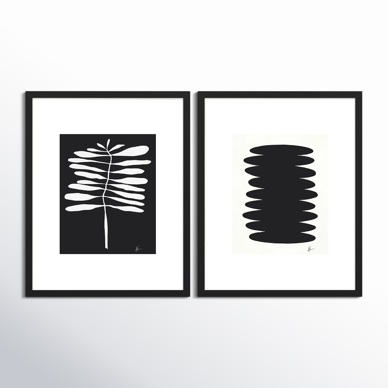 Flora 5&6 by Lee Lessem, Black Framed, 50" H x 80" W x 1.25" D