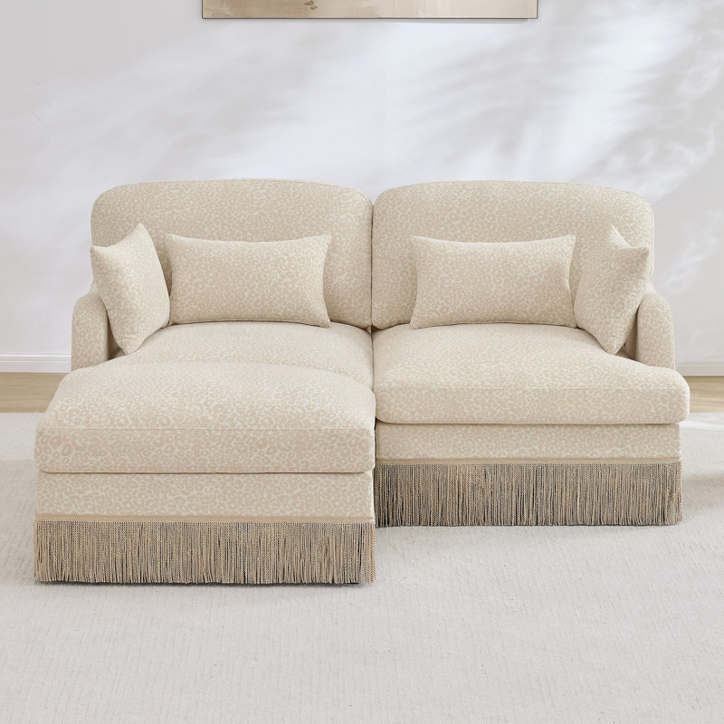 Canapé Comfy Chenille Leopard, Beige