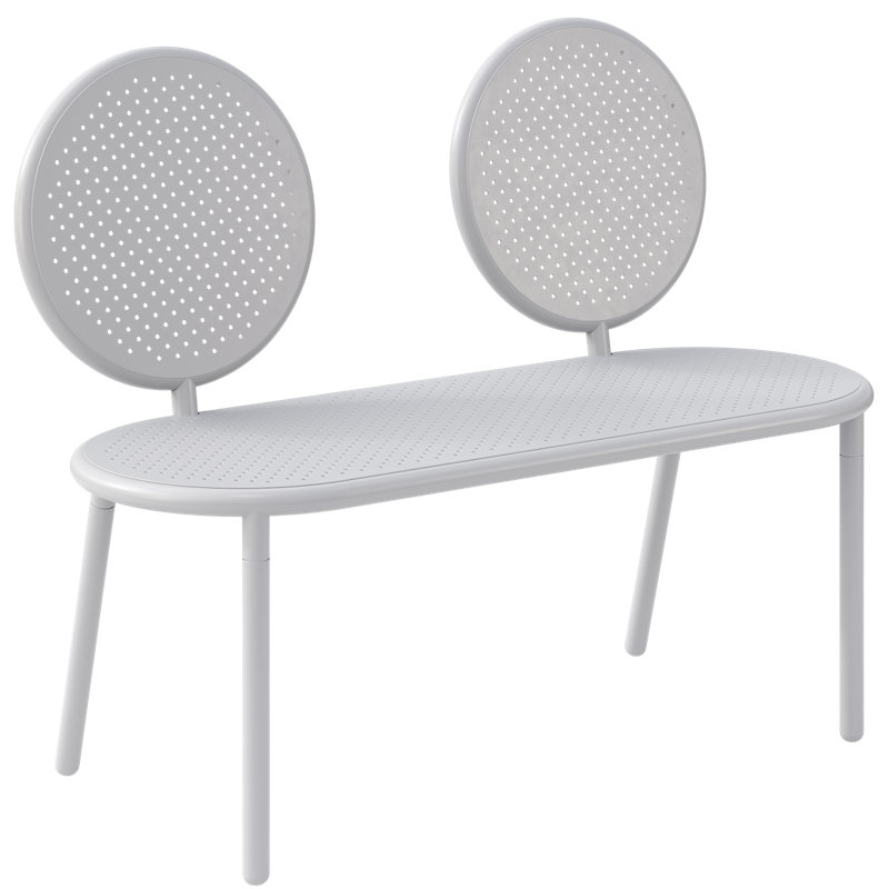 Banc de causeuse Juna, Blanc
