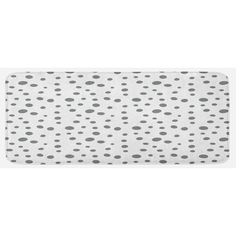 Modern & Contemporary Polka Dots Synthetic Kitchen Mat