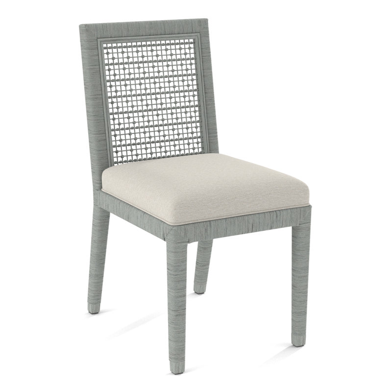 Pine Isle Side Chair, Honey, Beige Performance Fabric; 0851-73