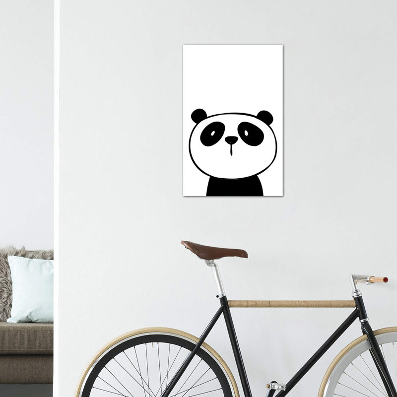 Panda - impression d'art graphique, Toile tendue, Pas de tapis, H 48 po x l 32 po x P 1,5 po