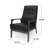 Mid Century Modern Upholstered Accent Chair, Faux Leather-798425917