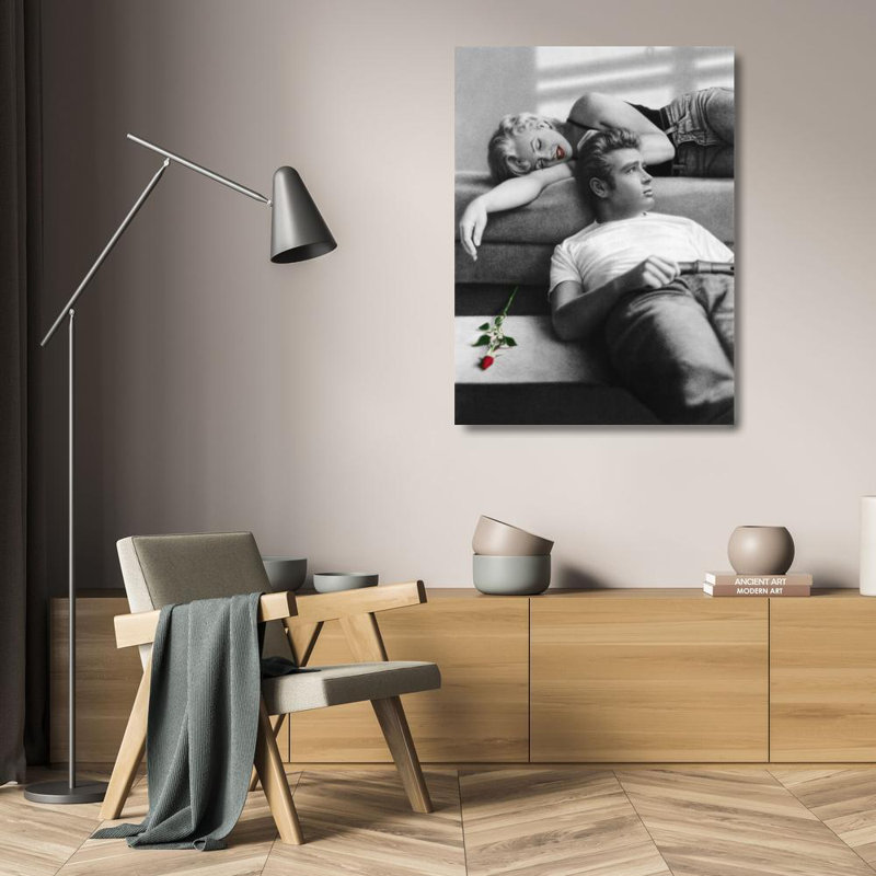 Flutesong rouge (Marilyn Monroe et James Dean), H 24 po x l 18 po