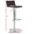 Barber Swivel Upholstered Adjustable Height Counter Stool with Stainless Steel Frame-2005715500