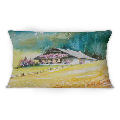 Coussin Alpine House On Green Mountains