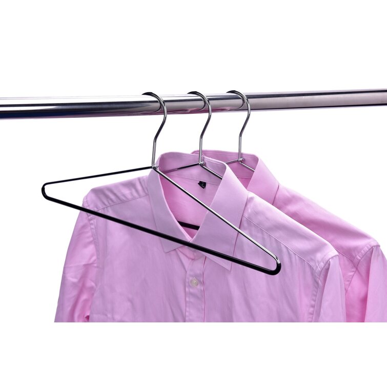 TOPIA HANGER Non Slip Hanger 20 Pack, Metal Clothes Hangers Space Saving,  Heavy Duty Rubber Coated Wire Hanger for Coat, Shirt, Dress, Pants-Pink