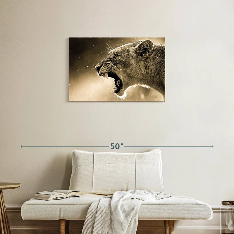 Brampt Enraged Lioness, 20" H x 30" W