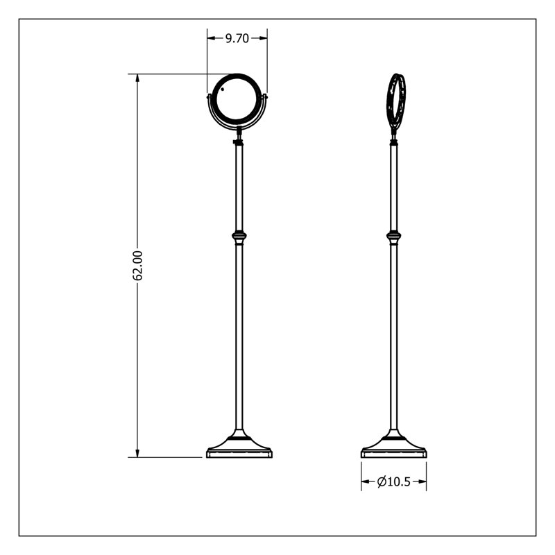 Miroir Gober, 4X, Nickel poli