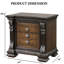 Ornate Moulding Table de chevet 1Pc USB