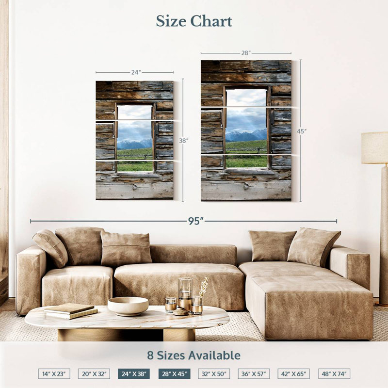 Alvord Window To Grand Teton, 38" H x 24" W