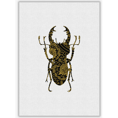 Black And Gold Beetle II - Print