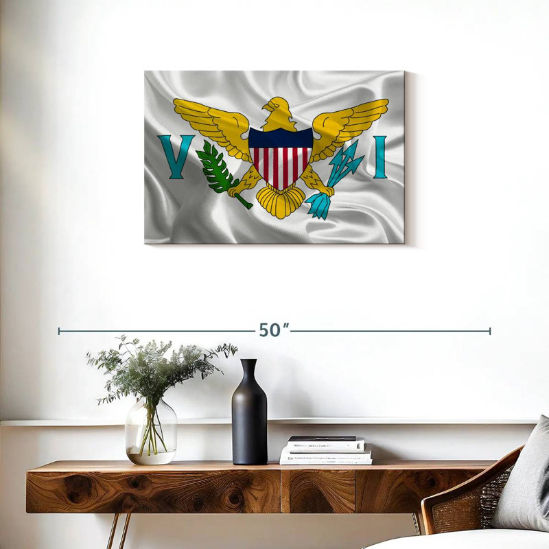 Borges, drapeau des Îles Vierges des États-Unis, H 20 po x l 30 po