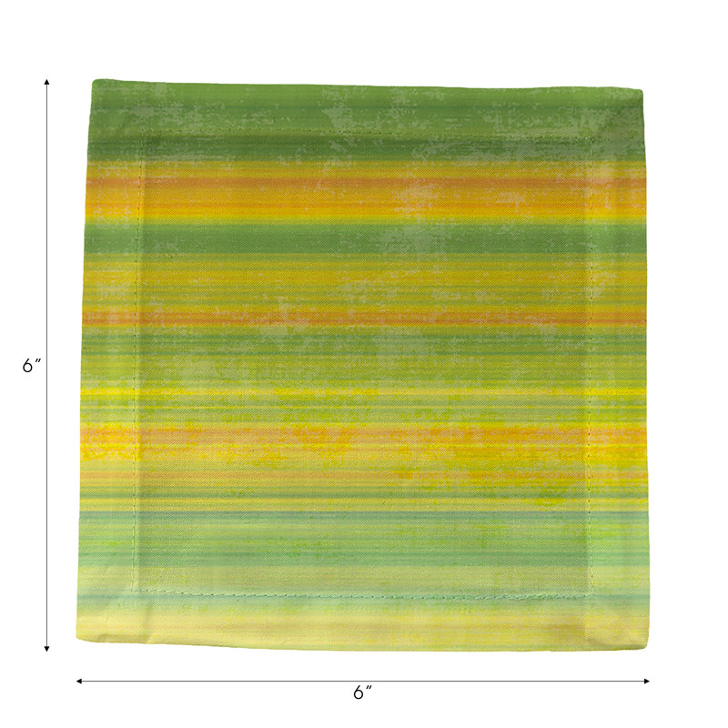 Gradient Cotton Sateen Cocktail Napkins, Yellow