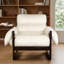 Chaise d'appoint en chenille avec structure en bois