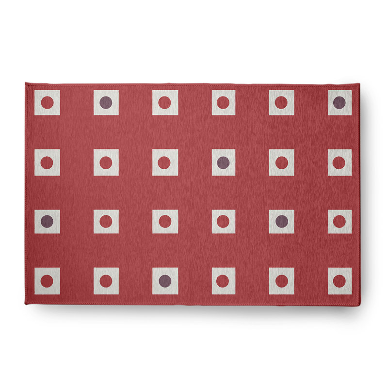 Chenille Geometric Rug, Rectangle 4' x 6'