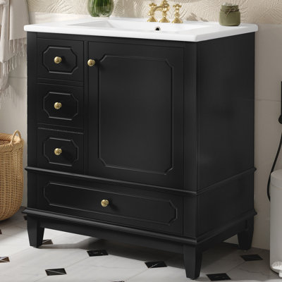 Meuble-lavabo 30 po avec comptoir en céramique