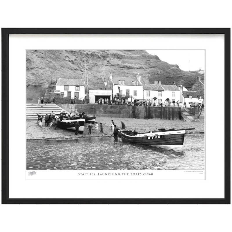 Staithes, Launching The Boats C1960 by Francis Frith - Single Picture Frame Print, 60cm H x 80cm W x 2.3cm D