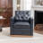 Azib 31'' Wide Genuine Leather Top Grain Leather Swivel Armchair-777011268
