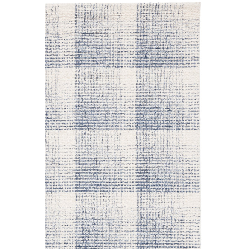 Ebony 806 Area Rug In Ivory / Blue, Rectangle 5' x 8'