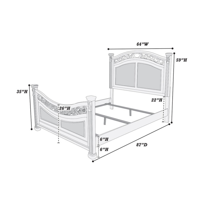 Grand lit plateforme Anaejah, Grand