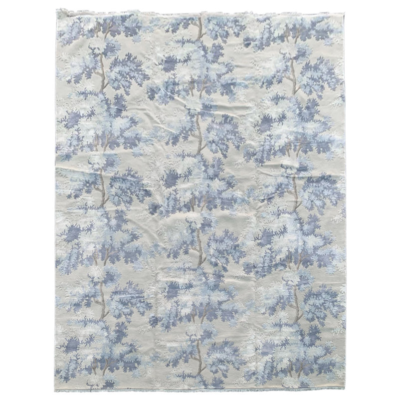 Tapis en laine fine et soie, Rectangulaire 8 pi x 10 pi