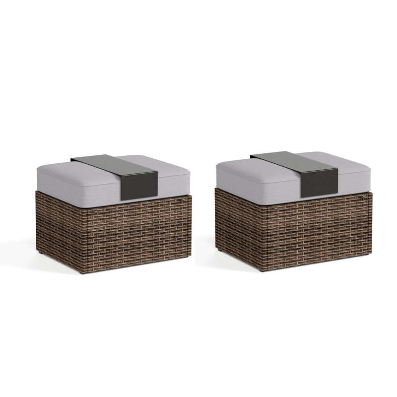 Wicker Outdoor Patio Ottomans