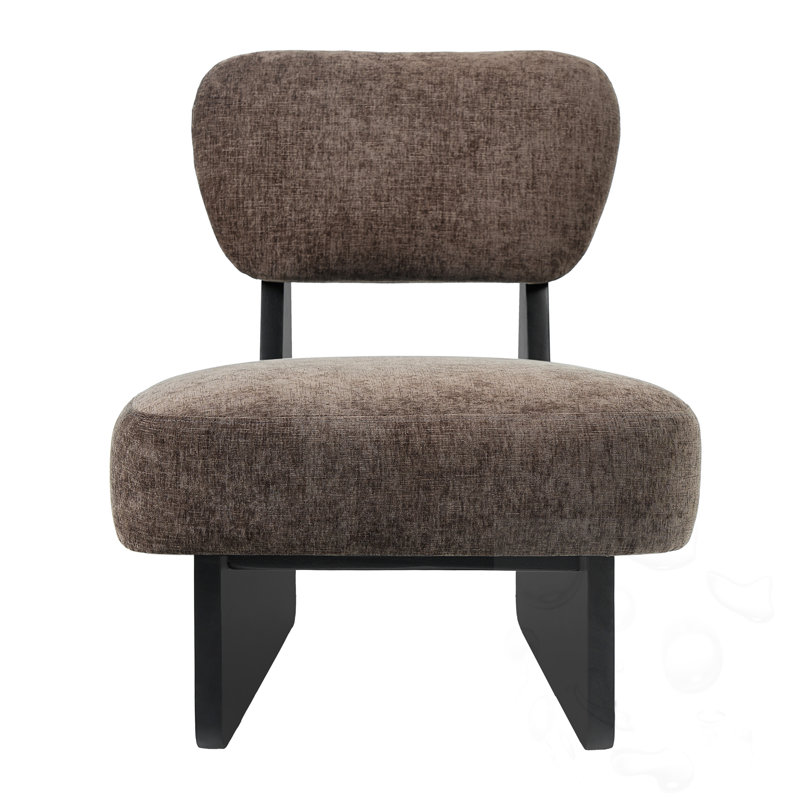 Chaise d'appoint rembourrée en bois avec dossier