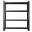 Heavy Duty Metal Adjustable Garage Shelves, 4000lbs Storage Rack (69"h X 59"w X 23.6"d) Industrial Shelving Unit For Warehouse, Black