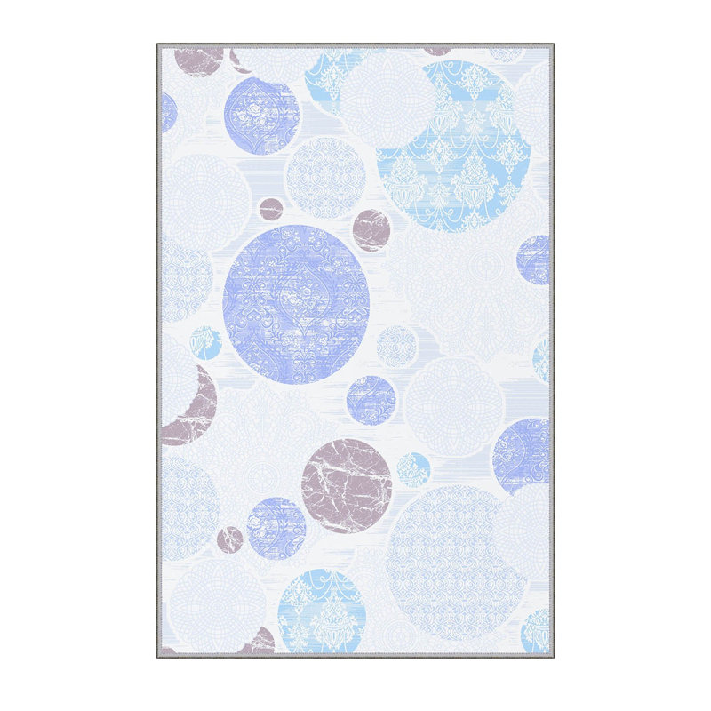 Stylish Hall Carpet, 2.6 x 6.6 Feet, 100% Polyester, 0.3 in Pile Height | Antibacterial, Non-Slip PVC Felt Dot Underside | 3D Digital Print, Machine Washable, Ideal for Entryway & Living Spaces