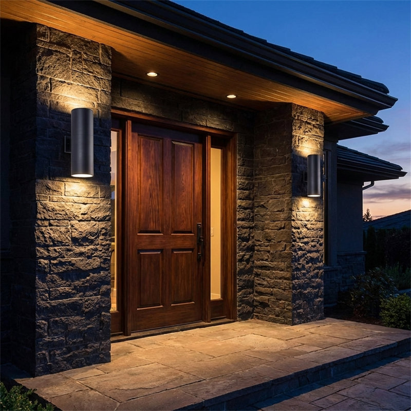Set Of 2 12-Inch Outdoor Wall Lights, Aluminum Outdoor Wall Lights, Suitable For Porches, Patios, And Entryways