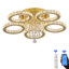 Luxury Ring LED Crystal Chandelier, Gold Finish And K9 Crystal Accents-312562498-312562527-312562526