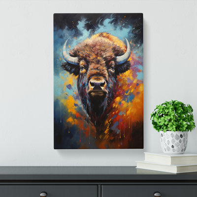 Bison Contemporary - Wrapped Canvas