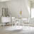 Alvy Pedestal Dining Table Set w/ 4 Upholstered Chairs