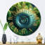 Spiral Fern Covered With Dew Drops II Metal Wall Clock-93379907