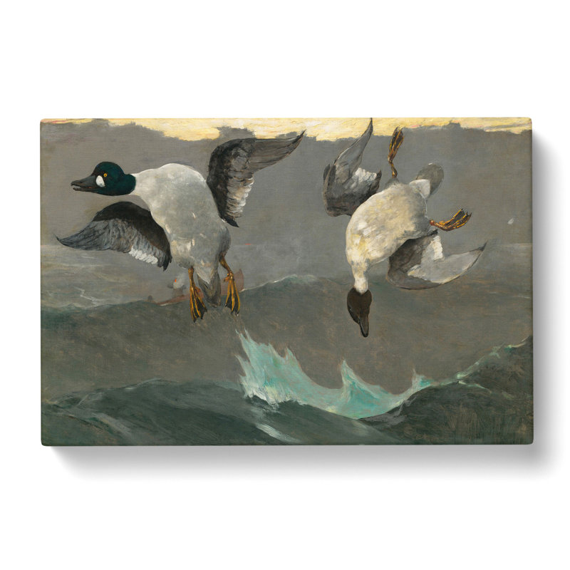 Ducks Right and Left by Winslow Homer - Wrapped Canvas, 40cm H x 60cm W x 3cm D