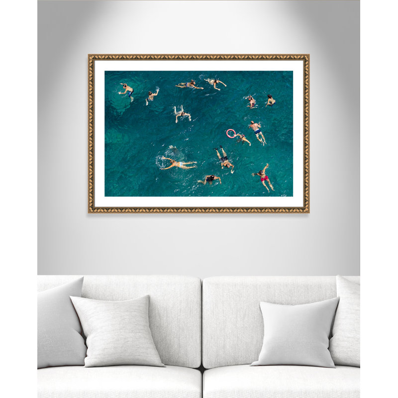 Norvell Tonti - reproduction de photo, H 29,5 po x l 41,5 po x P 1,13 po, Papier avec cadre à perles dorées