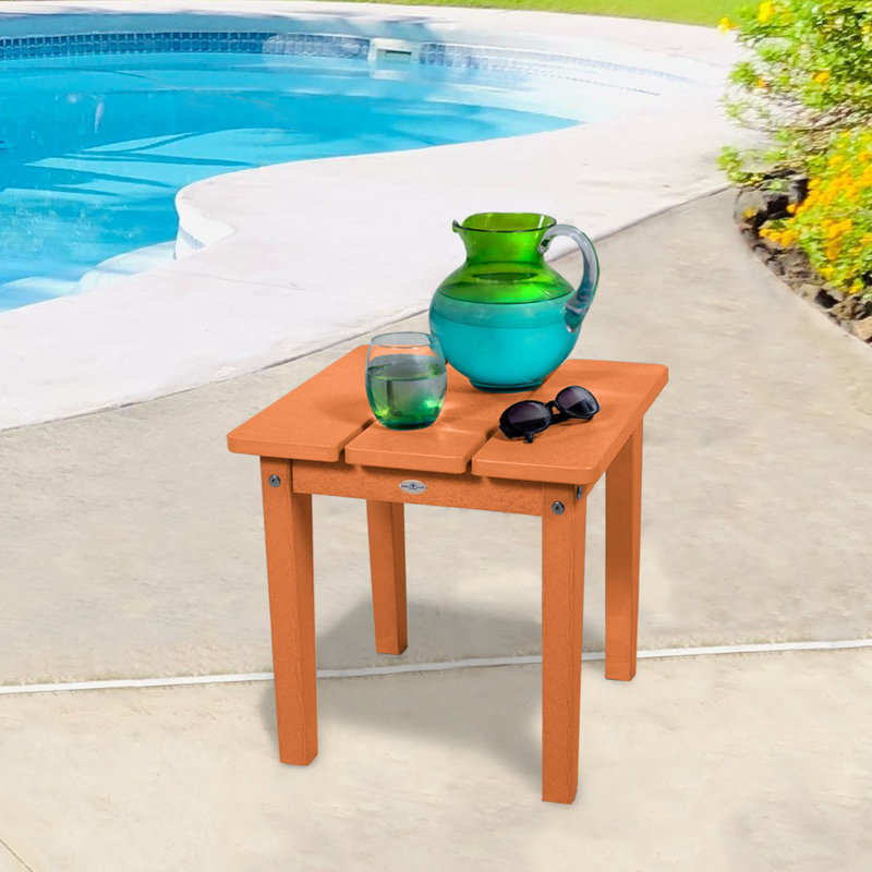 Table de patio extérieur Middira Adirondack, Orange citron, H 17 po x l 17 po x P 17 po