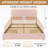 LED Teddy Fleece Platform Bed Frame with 2 Free-Combination Storage Drawers-952445325-952445362