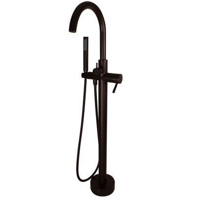 Robinet de baignoire autoportant à fixation au sol avec douche à main