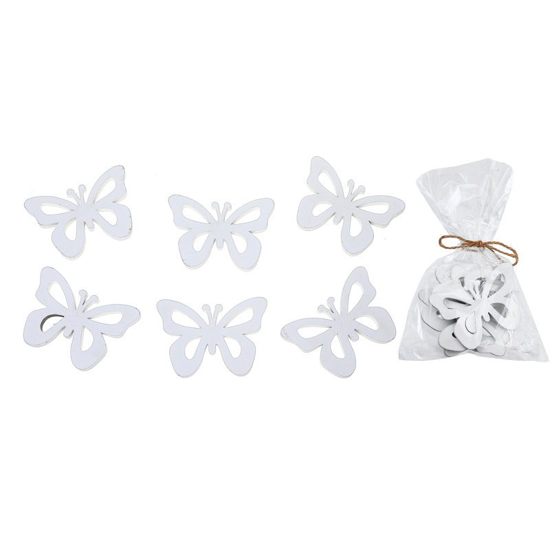 Papillon ornements blancs