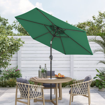 90'' Market Umbrella with Push-Button Tilt for Patio Outdoor Table Umbrella