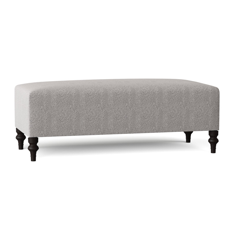Ryker Upholstered Bench, Espresso, Pewter