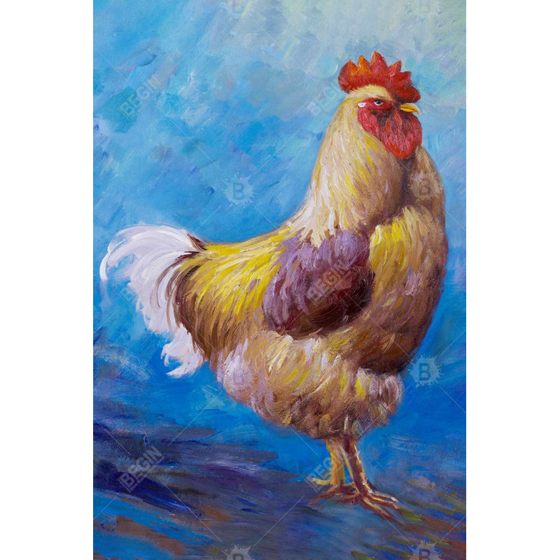 " Beautiful Rooster ", 36" H x 24" W