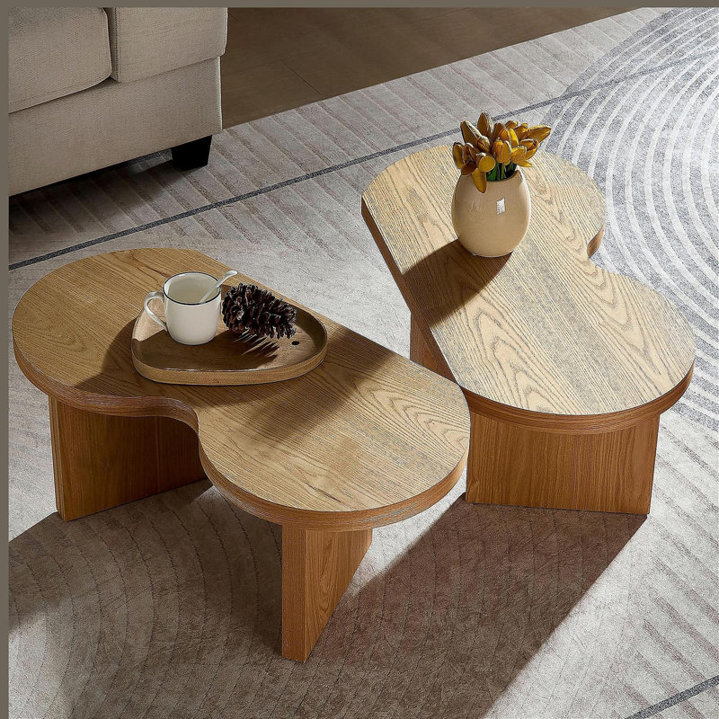 Table basse moderne en panneau de fibres à densité moyenne, utilisée dans les salons, les chambres à coucher et les bureaux