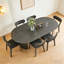 Table de salle à manger ovale en chêne gris 80 po Venezia