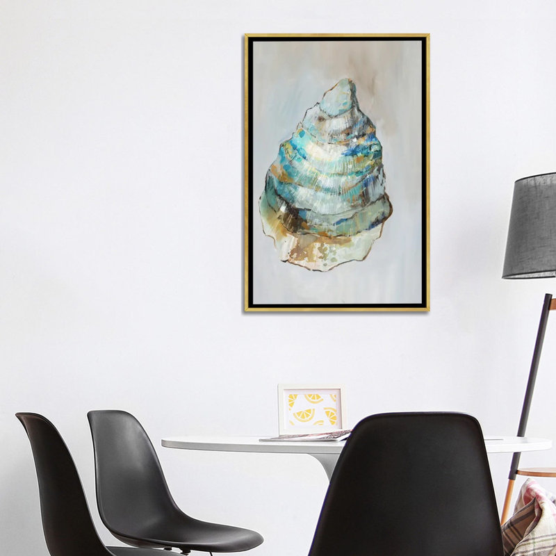 Nautical Whispers II, Gold Floater Framed Canvas, No Mat, 40" H x 26" W x 1.5" D