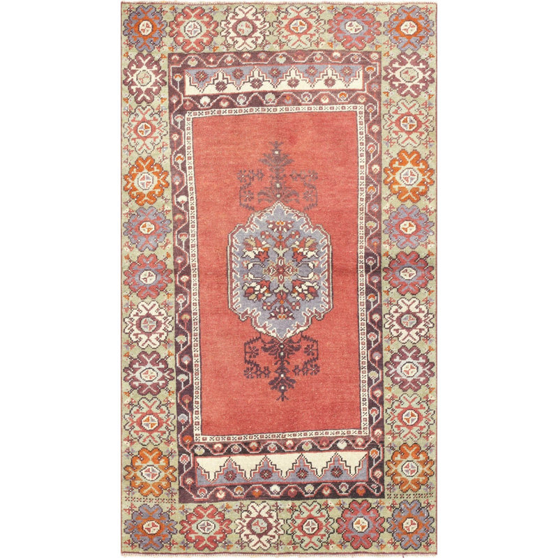 One-of-a-Kind 3'2" X 5'7" 1960s Wool Area Rug in